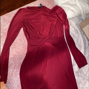 Forever 21 bodycon dress, cross front, long sleeve